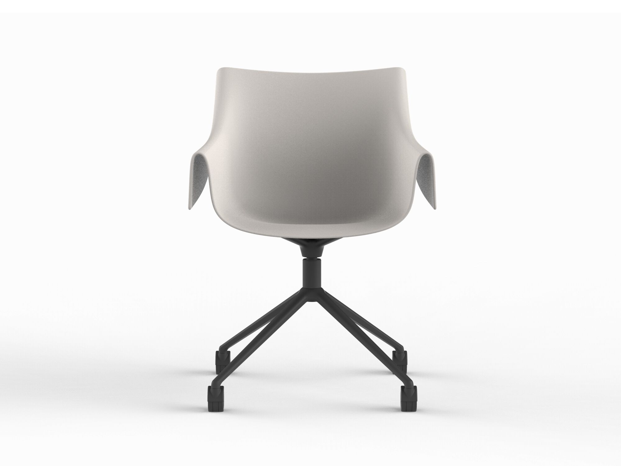 Вращающееся кресло на колесиках с подлокотниками Vondom Manta ARCH-00015160