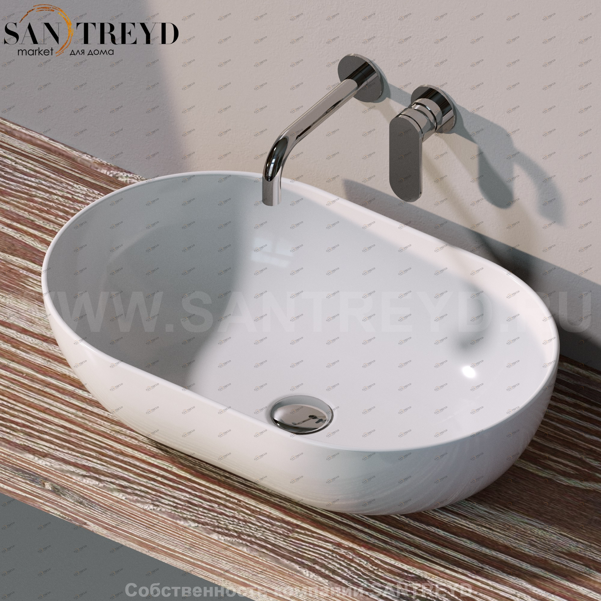 AP62A9016 Накладная раковина на столешницу  овальная Ceramica Flaminia App