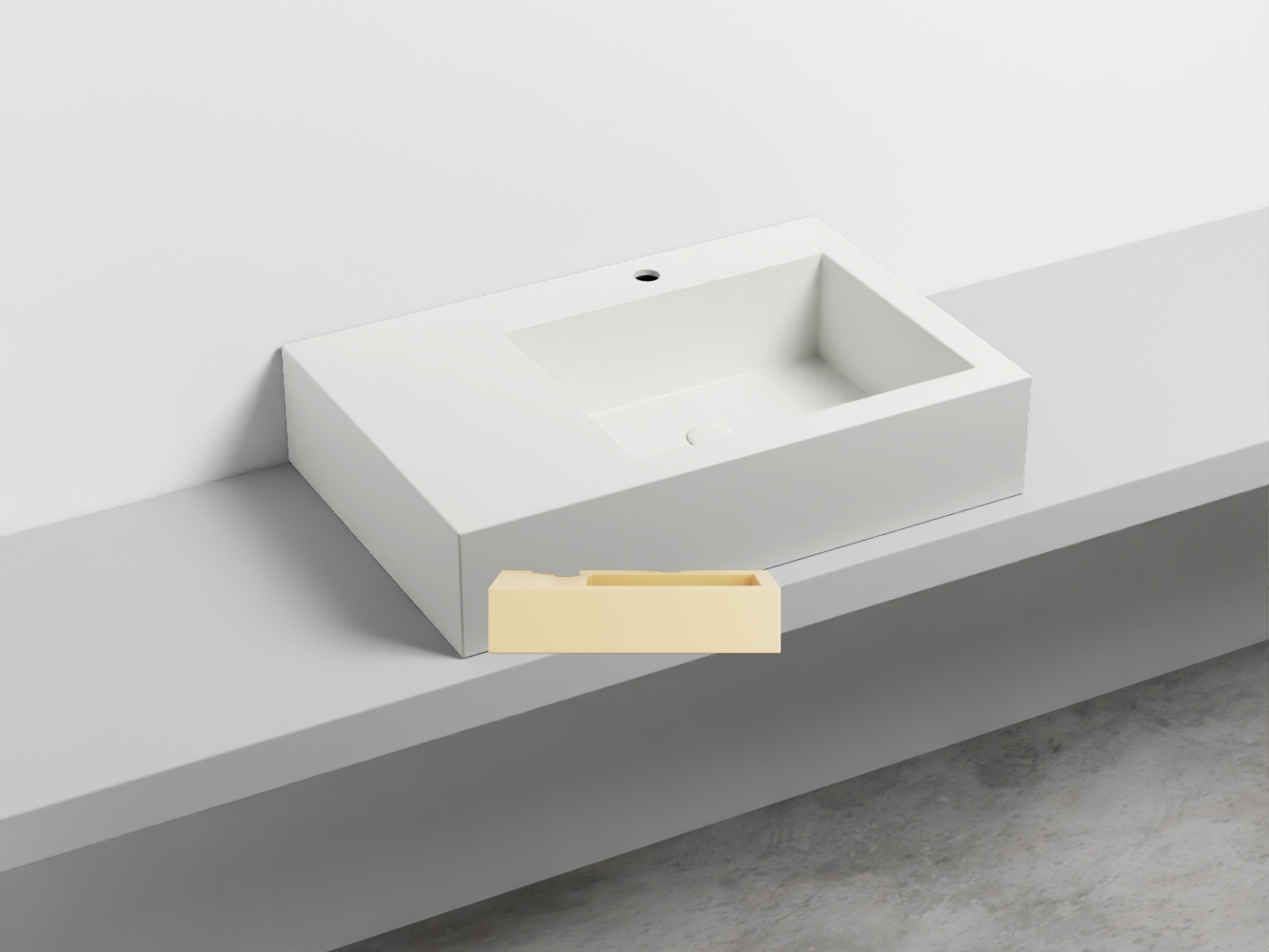 NALAMDX-CN Керамическая раковина с 1-им отверстием, чаша справа cielo I Narcisi Ceramica Cielo