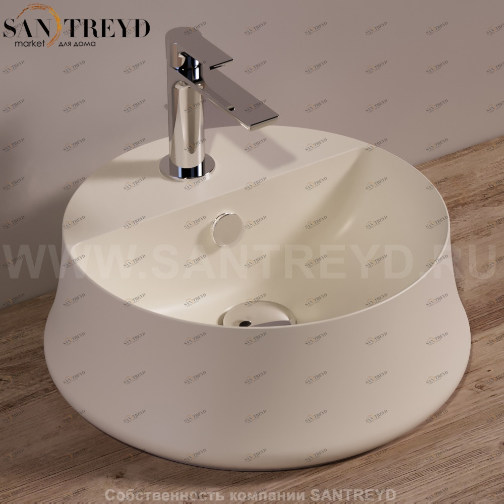 SH03SABBIAMATT Накладная раковина на столешницу  круглая Simas Sharp