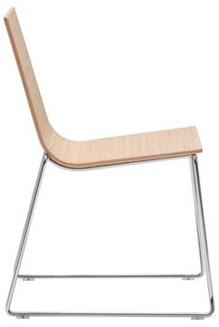 Andreu World Стул штабелируемый на санках из дуба Lineal Si0582 - Вид №13