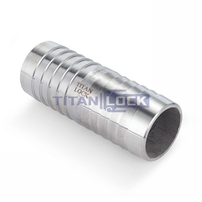 Соединитель для шлангов типа «ёлочка», 1/2", оцинкованная сталь TL1/2HM TITAN LOCK 