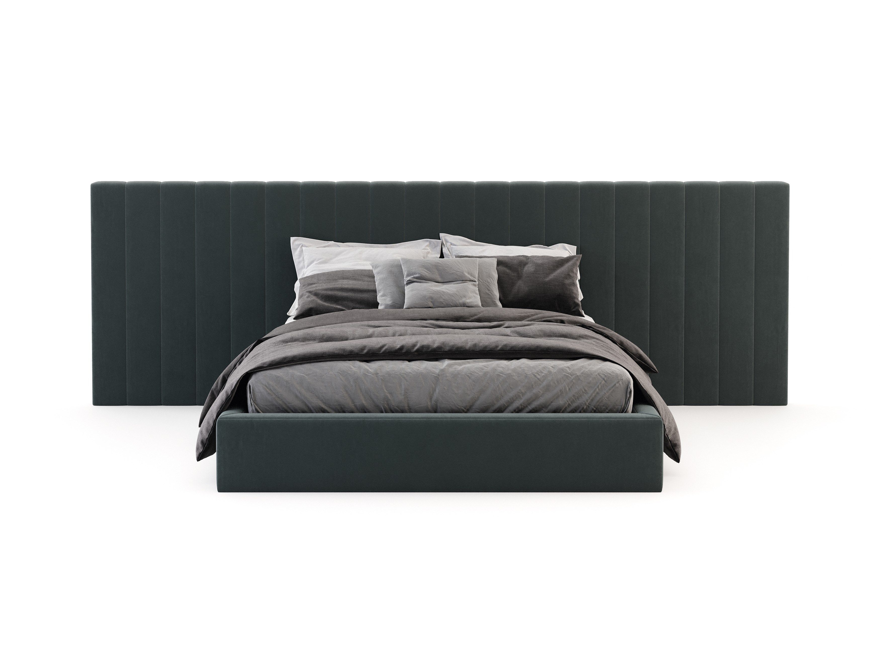 Двуспальная кровать из искусственной кожи с мягким изголовьем Stylish Club Милан ARCH-00078798 - Вид №1