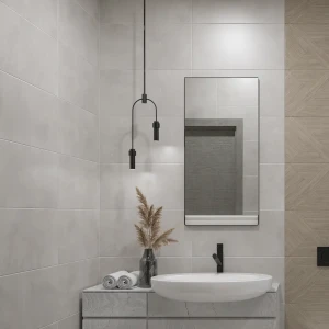 Настенная плитка Azori Cemento серый бетон 31.5×63 см 89404312
