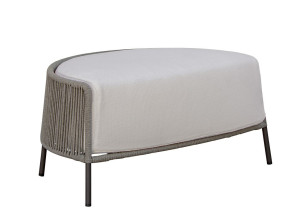 Ткань и веревка сад пуфик