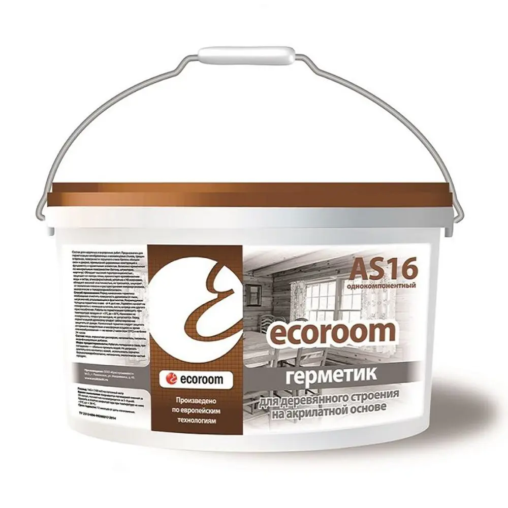 90330545 Герметик акриловый Ecoroom as-16 для деревянного строения белый 4660 мл STLM-0187491