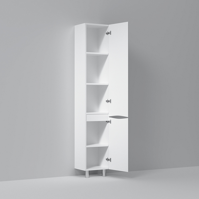 M80CSR0356WG шкаф-колонна напольный правый 35 см двери белый глянец ш AM.PM Like - Вид №2