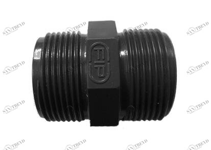 SANIT 222382050100032 Двойной ниппель, PVC-U, резьбовой соединитель 