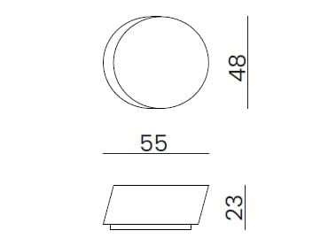 Круглый низкий журнальный столик Bizzotto Italia Aequilibrium ARCH-00082811 - Вид №3