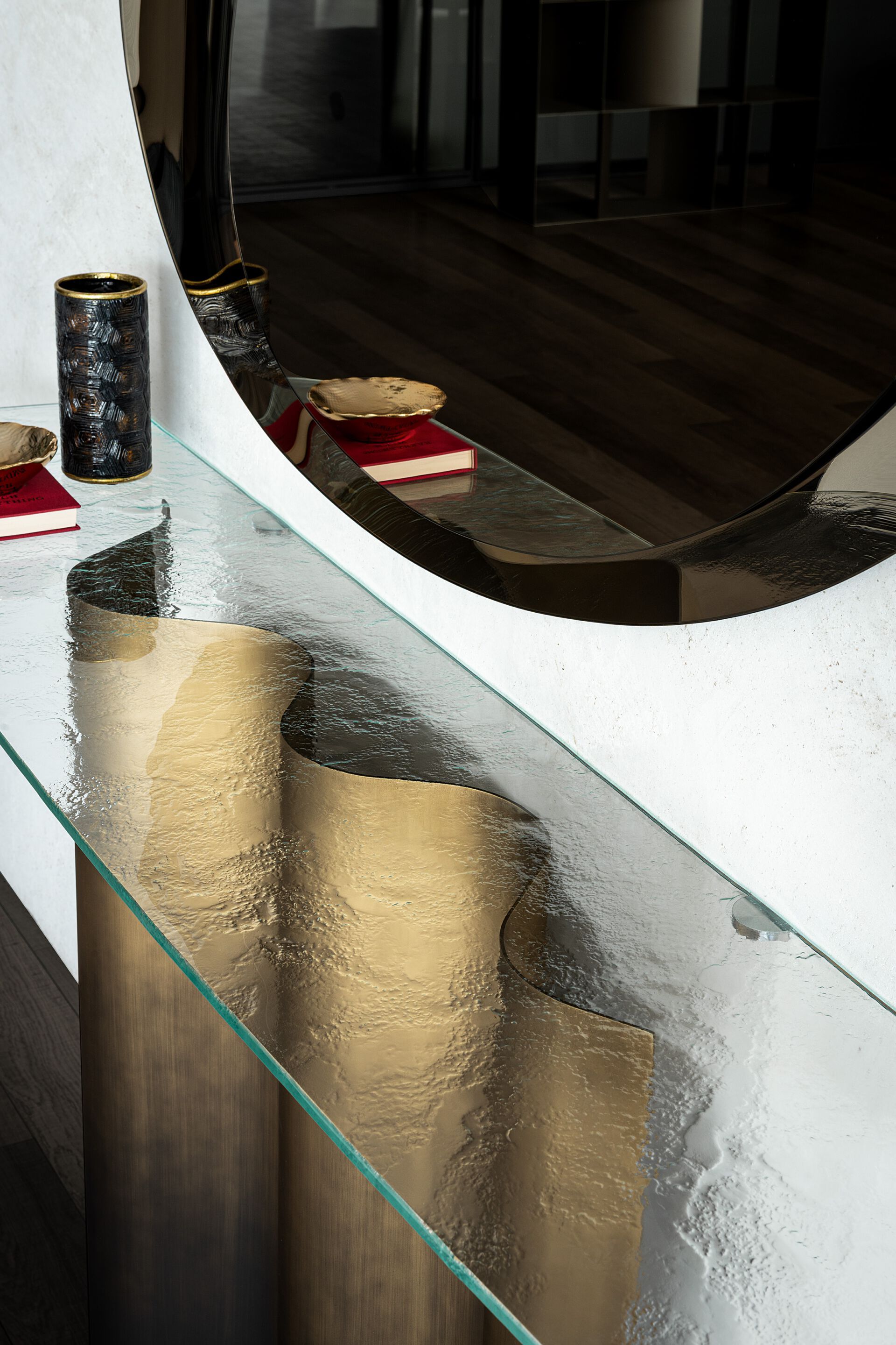 Консоль из стали и стекла Cattelan italia NETTUNO ARCH-00120172