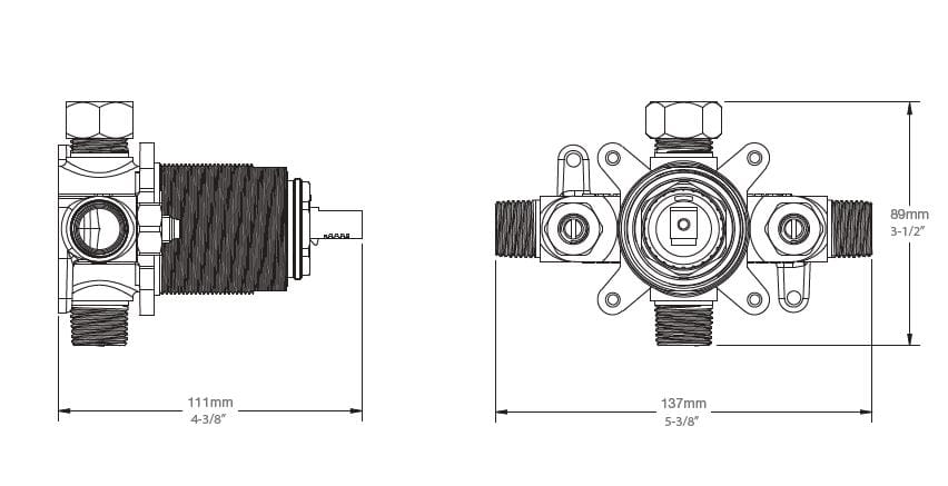 Встраиваемый корпус для смесителя BARIL RVA-9010-00 ARCH-00037856 - Вид №2