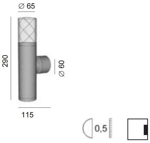 BEL-LIGHTING Бра для наружного освещения из нержавеющей стали и стекла Cubix 932.2g.04  - Вид №1