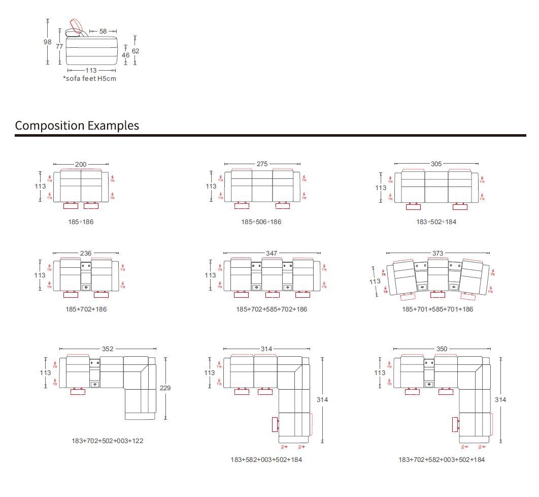 3-местный кожаный диван с откидной спинкой CAMPO DE' FIORI 5362 ARCH-00034478 - Вид №8