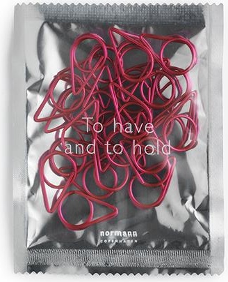 001130 Скрепки для бумаг 30 шт. Пурпурный Normann Copenhagen  - Вид №1