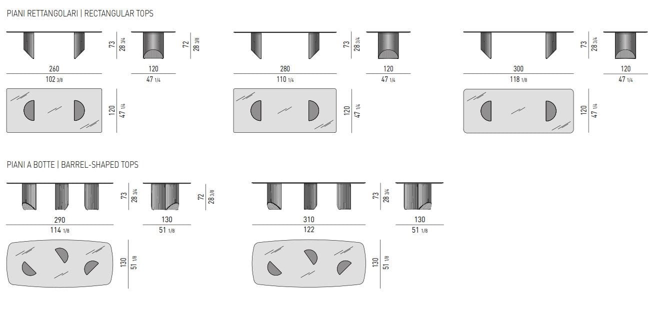 Прямоугольный стеклянный стол Minotti Клин ARCH-00090779 - Вид №2