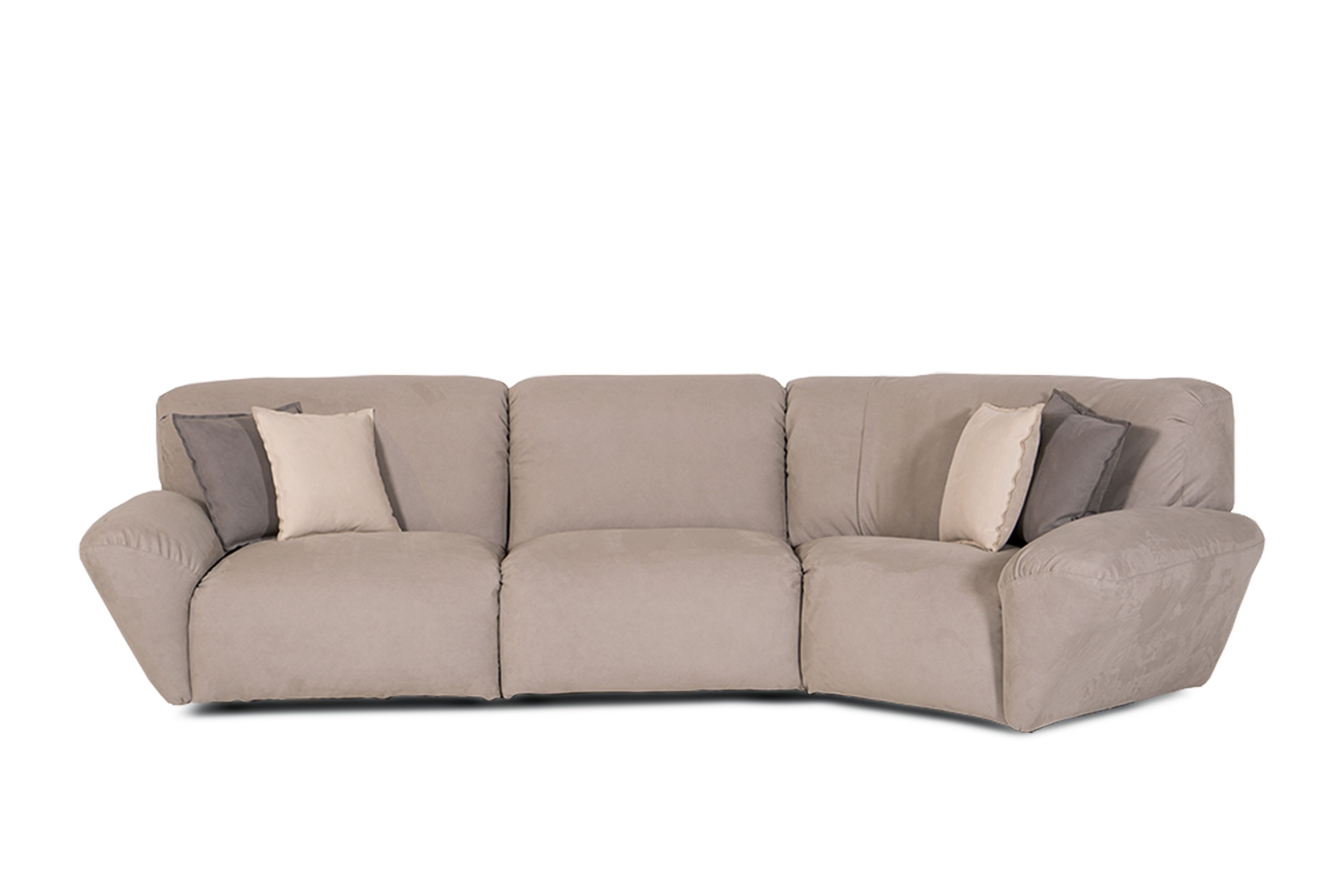 Изогнутый диван из микрофибры Mantellassi 1926 Beluga ARCH-00115325 - Вид №1