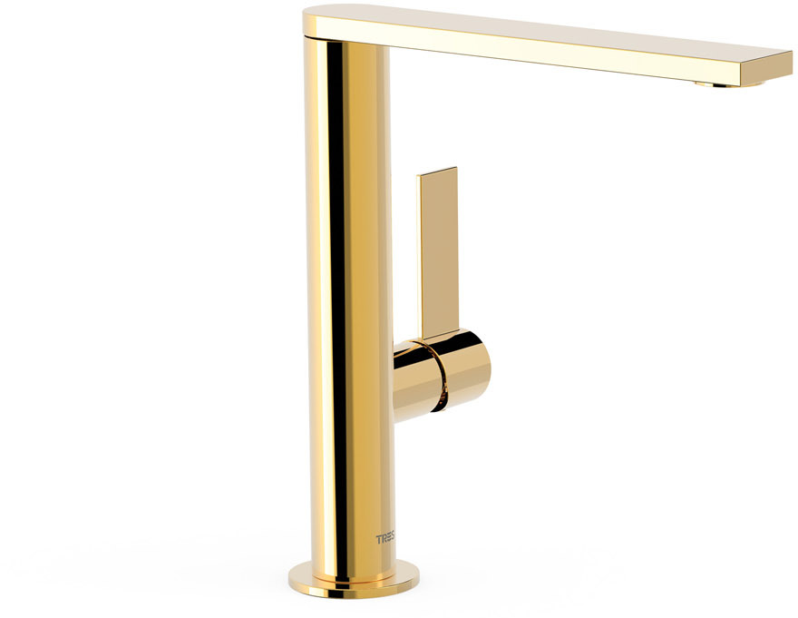 ПРОЕКТ-Смеситель для раковины TRES High с одной ручкой и боковым рычагом-21130501OR TRES