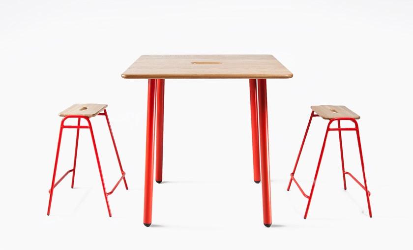 Deadgood Высокий квадратный стол из дуба Working girl Wg3st - Вид №1