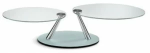 NAOS Поворотный овальный журнальный столик из хрусталя