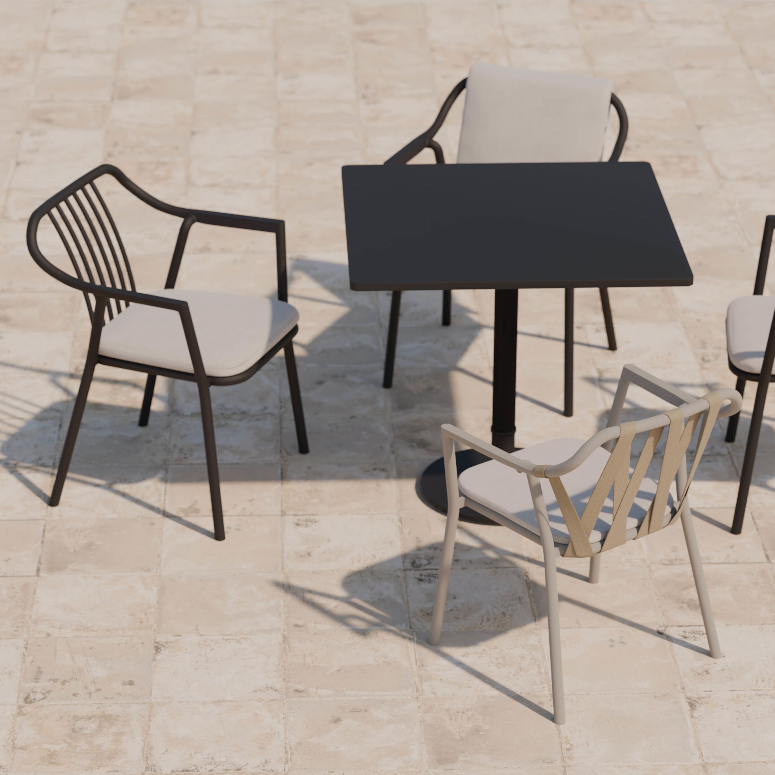 Алюминиевый и тканевый садовый стул YAAZ Monte ARCH-00084498 - Вид №4