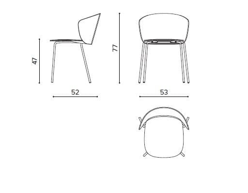Штабелируемый стул из стали и дерева True Design Not Wood ARCH-00038208 - Вид №12