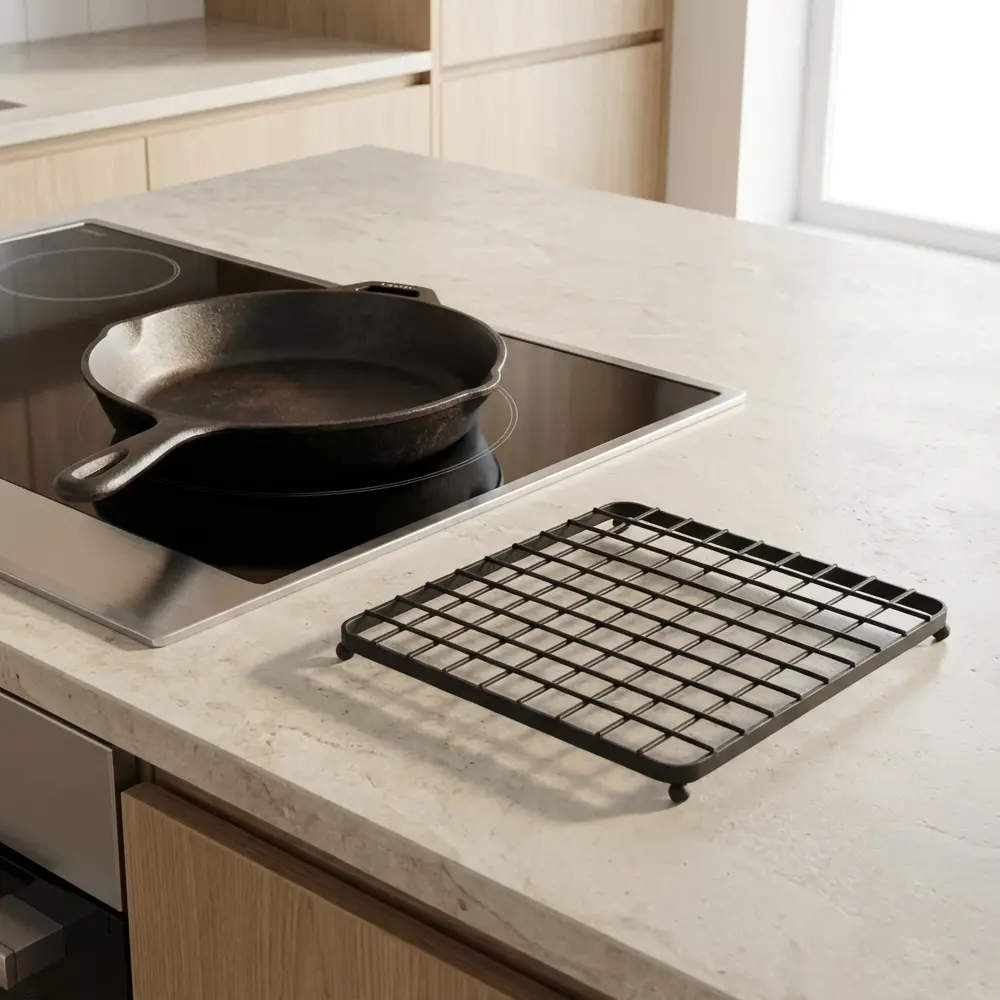 Подставка под горячее Vidage 19x1.8x19 см металл цвет черный STLM-2102400