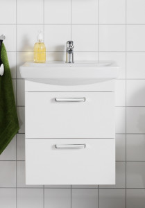 1751410 Life 700 M Шкаф И Коробка Умывальника Передняя Белая Ма ... Hafa  Белый