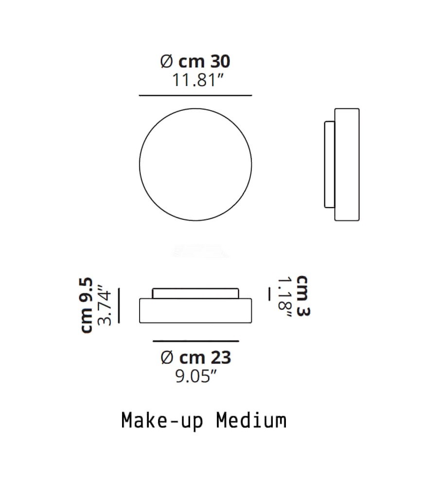 Studio Italia Design Makeup Medium AP1-PL1 универсальный светильник 106134 - Вид №4