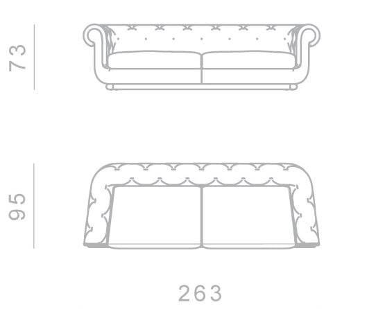 3-местный бархатный диван capitonné GHIDINI1961 ARCH-00075188 - Вид №4