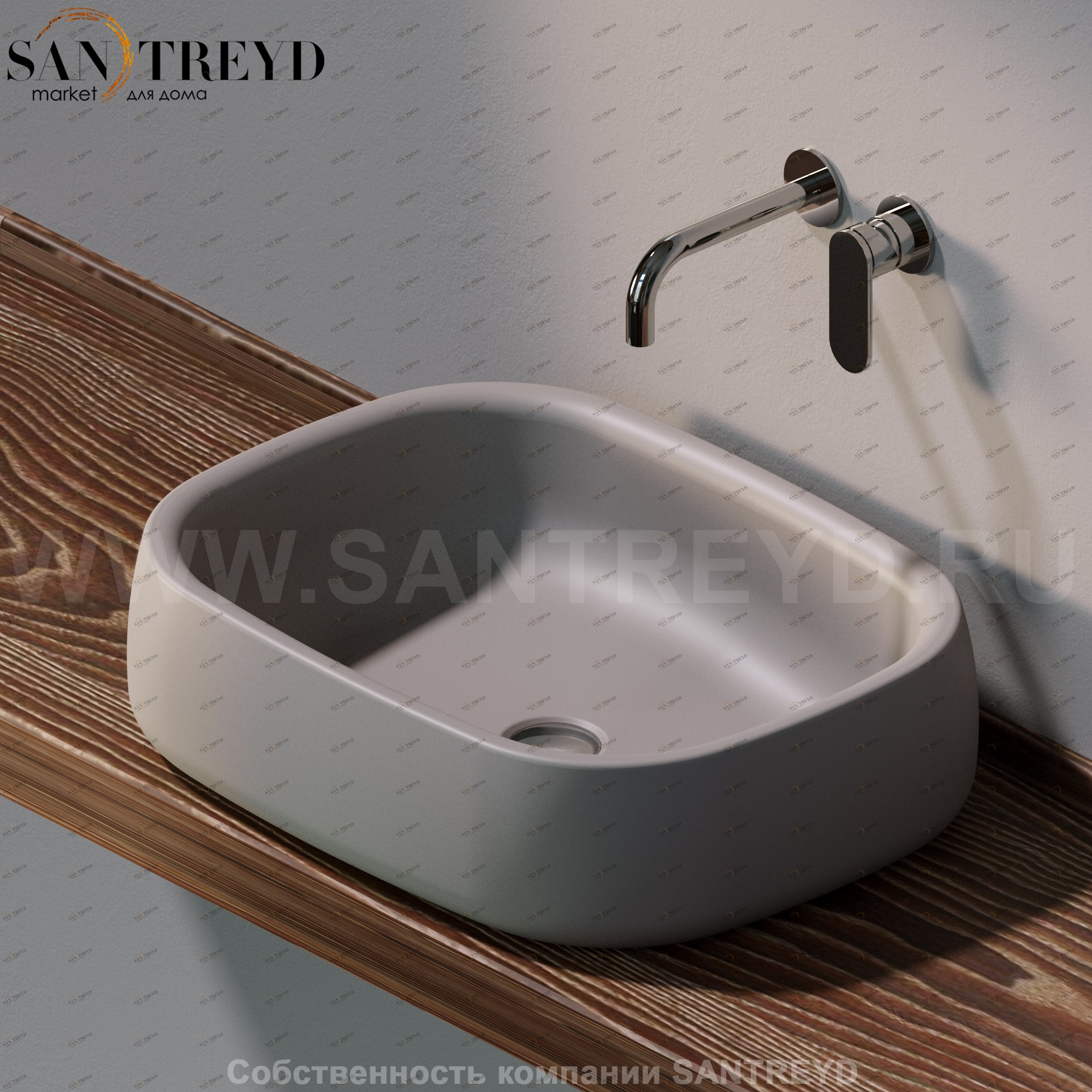 BN60A1019 Накладная раковина на столешницу  прямоугольная Ceramica Flaminia Bonola