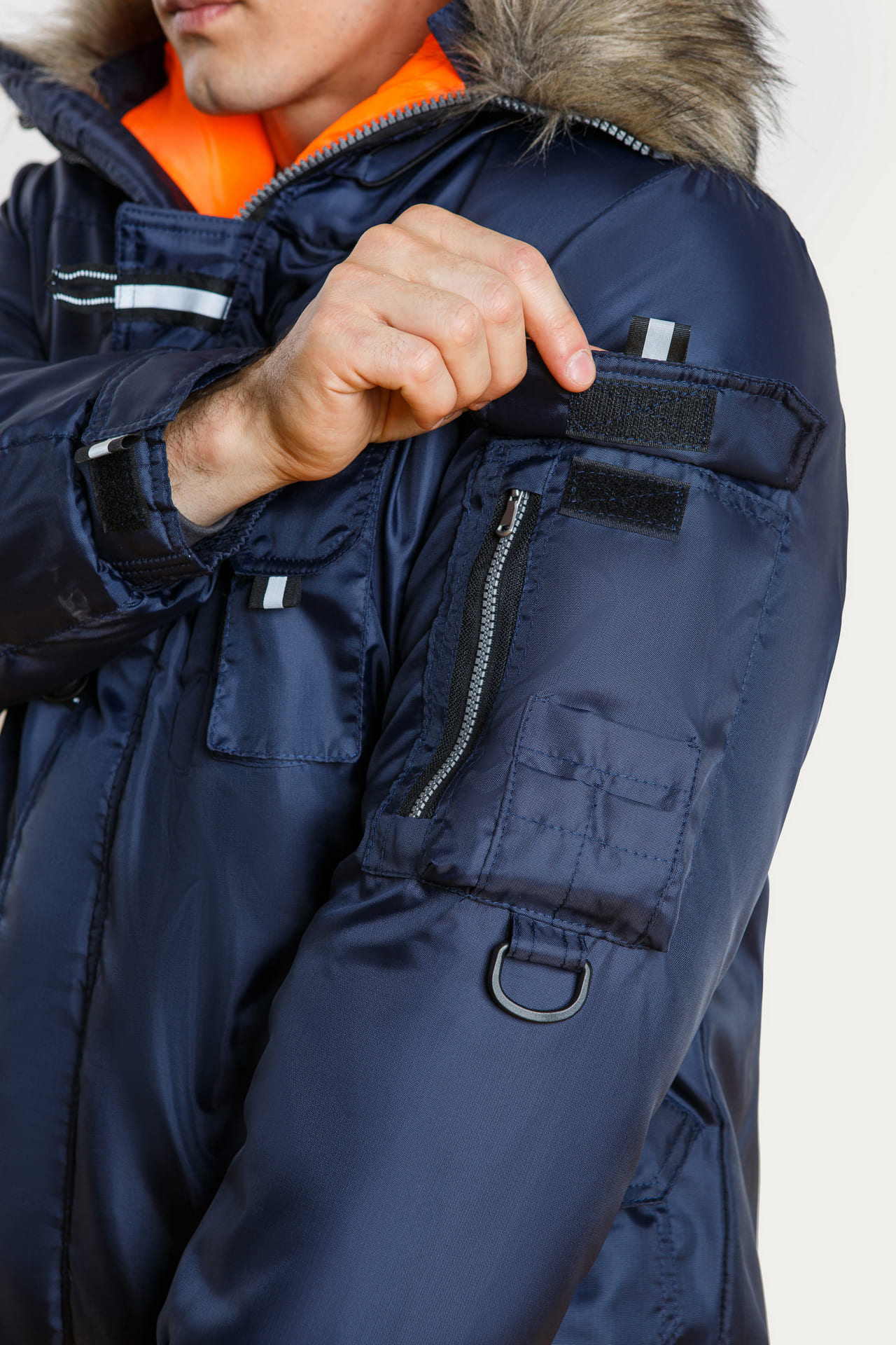 61396 Куртка "Север" зимняя темно-синяя  Зимняя спецодежда  размер 56-58/170-176  - Вид №12