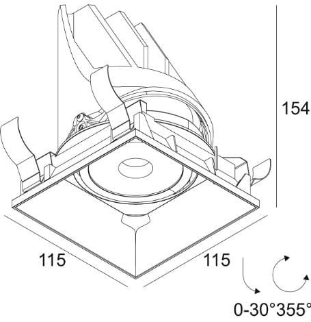 Регулируемый потолочный светодиодный прожектор Deltalight Entero ARCH-00003325 - Вид №3