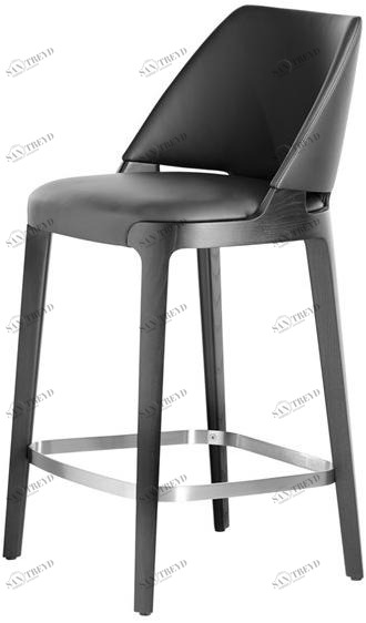 Potocco Высокий кожаный табурет с подставкой для ног Velis 942/as