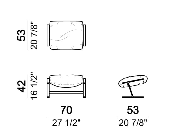 Кожаное кресло с салазками Arketipo BELAIR ARCH-00096385 - Вид №3