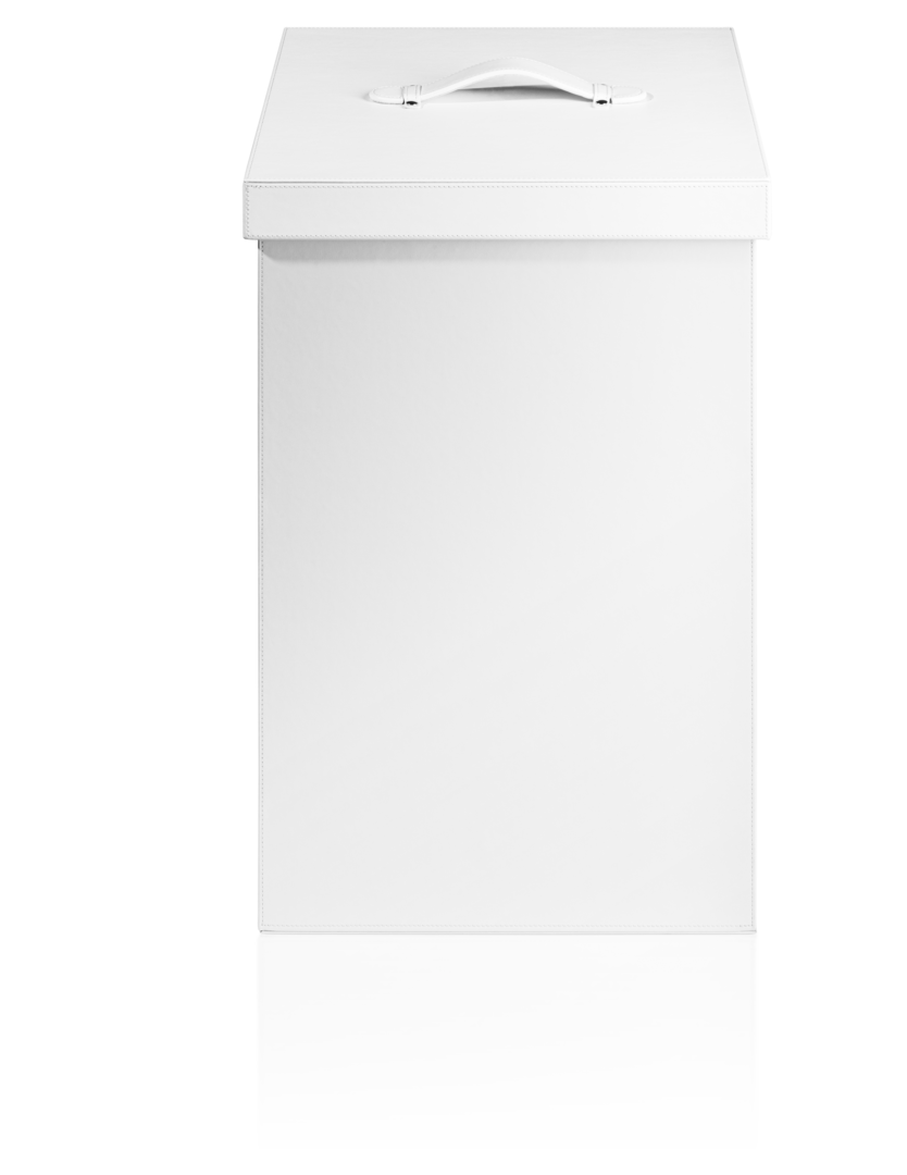 Корзина для белья BROWNIE WB DECOR WALTHER Имитация кожи белая 924750 