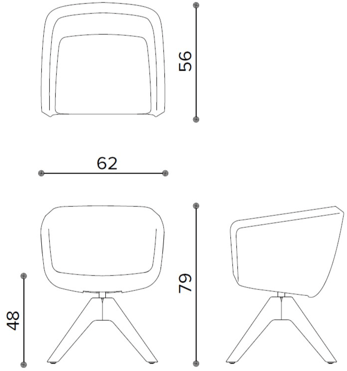 True Design Кресло поворотное с подлокотниками Arca Aa 5099 - Вид №10