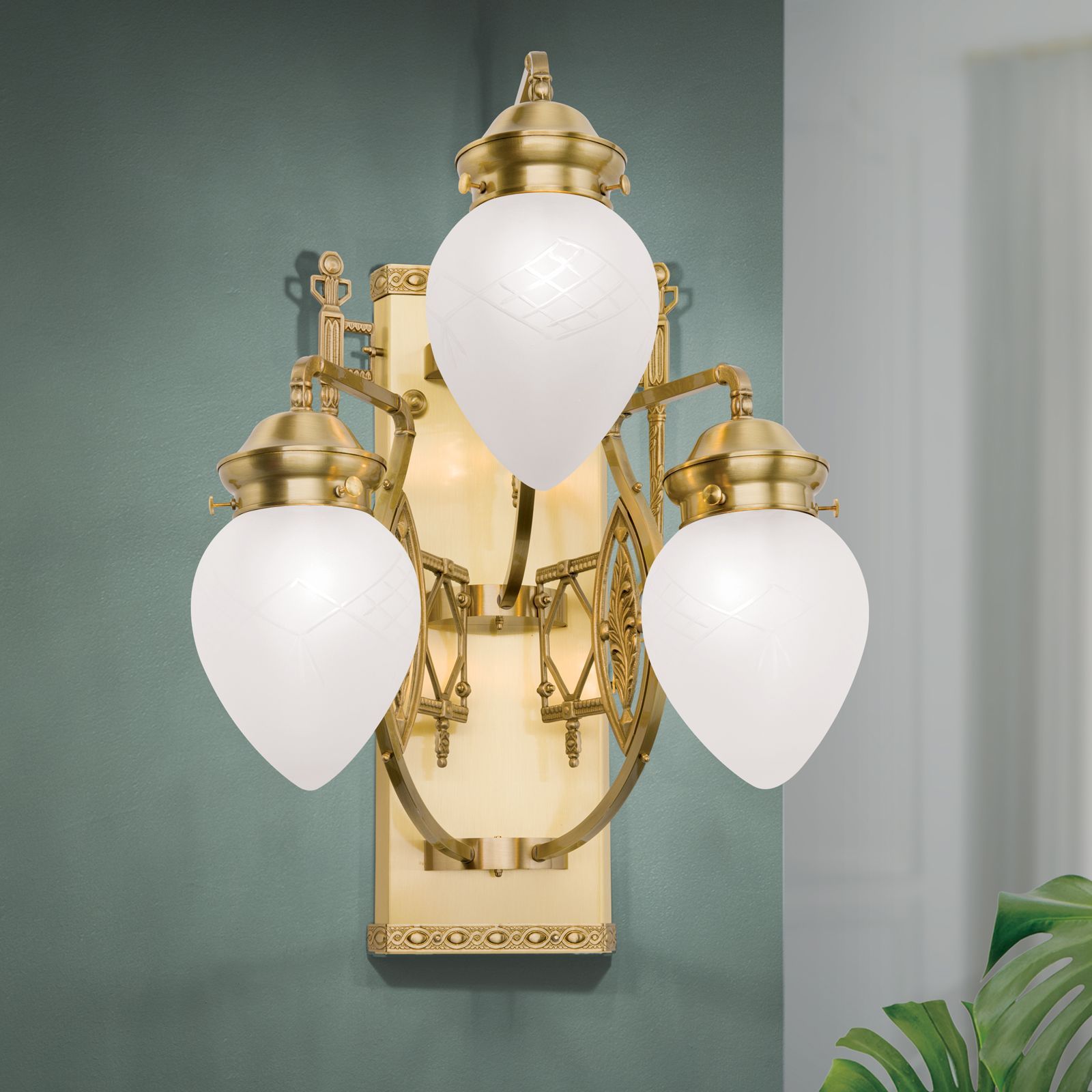 Настенный светильник из латуни и стекла Orion Будапешт ARCH-00056330 - Вид №2