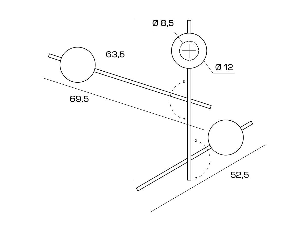 Настенный светильник / потолочный светильник из опалового стекла In Stock Miloox ARCH-00106076 - Вид №2