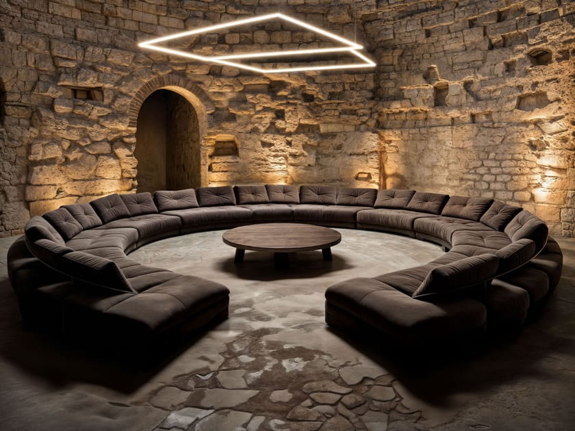 Тканевый изогнутый модульный диван Wayne Enterprises Home Collection WE-014 ARCH-00003530