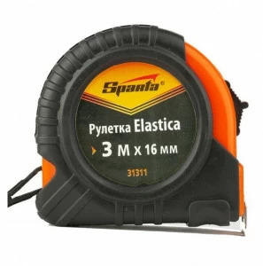 Рулетка Elastica 3мх16мм обрезиненный корпус