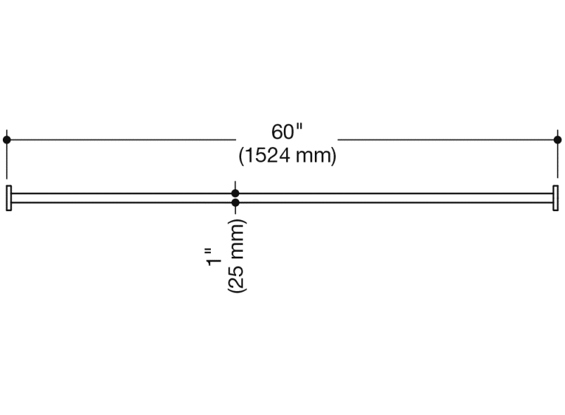 900.34.40240 Карниз HEWI USA Produkte  - Вид №1