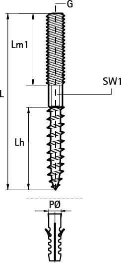 6267810 BIS Винты-шурупы нерж. монтаж к стене или перекрытию walraven  - Вид №1