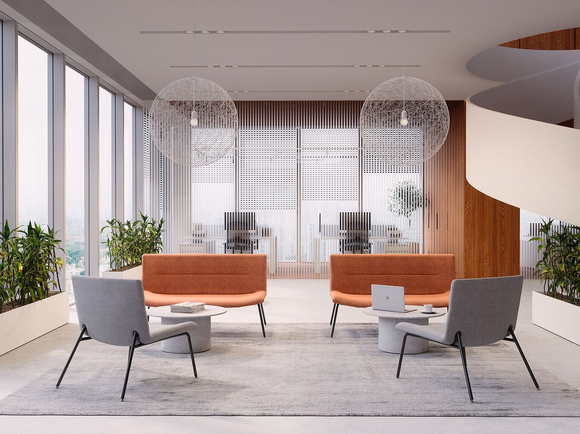 2-местный тканевый контрактный диван LD Seating Oslo Lounge ARCH-00043016 - Вид №3