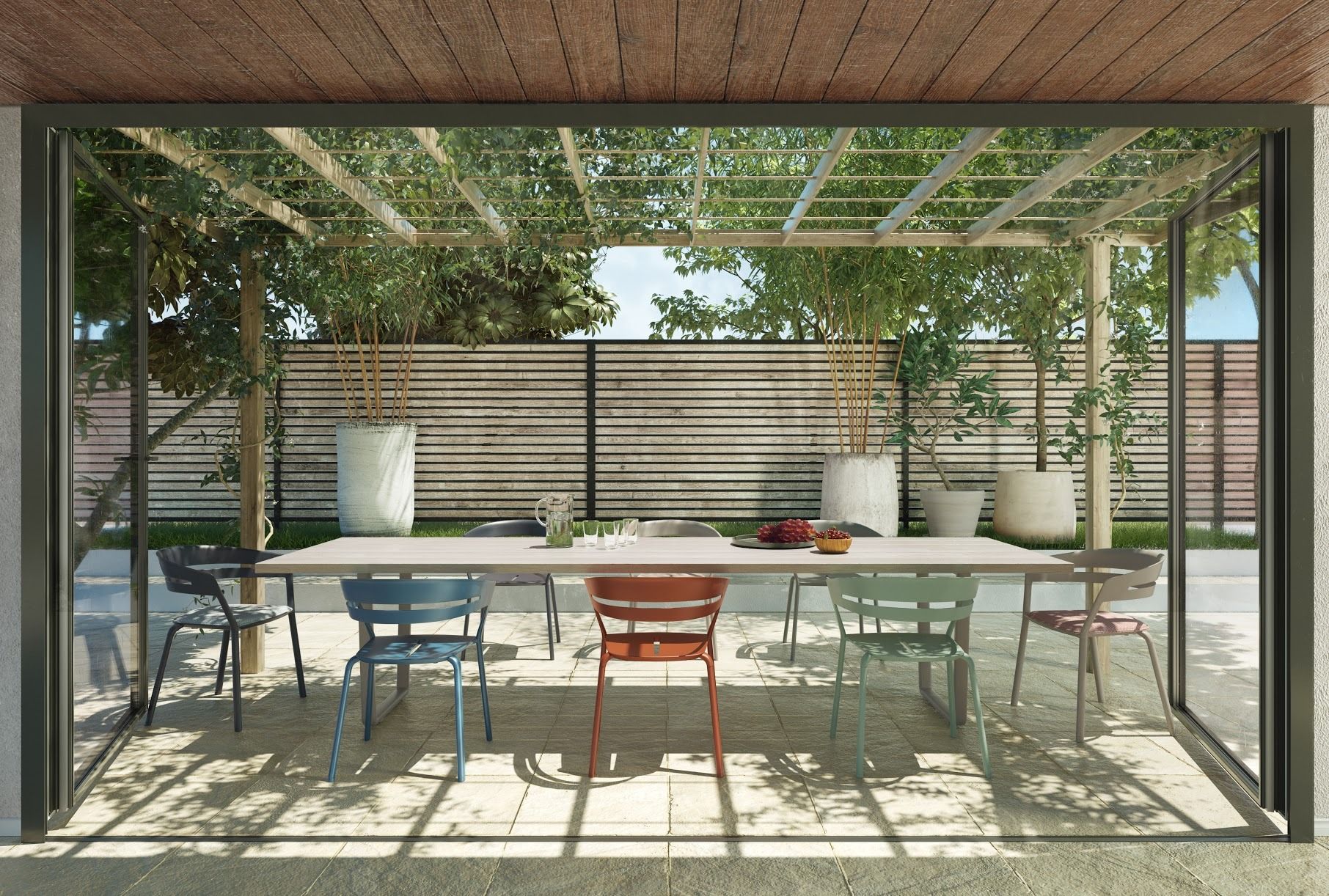 Алюминиевый штабелируемый садовый стул с подлокотниками FAST Ria ARCH-00113356 - Вид №5