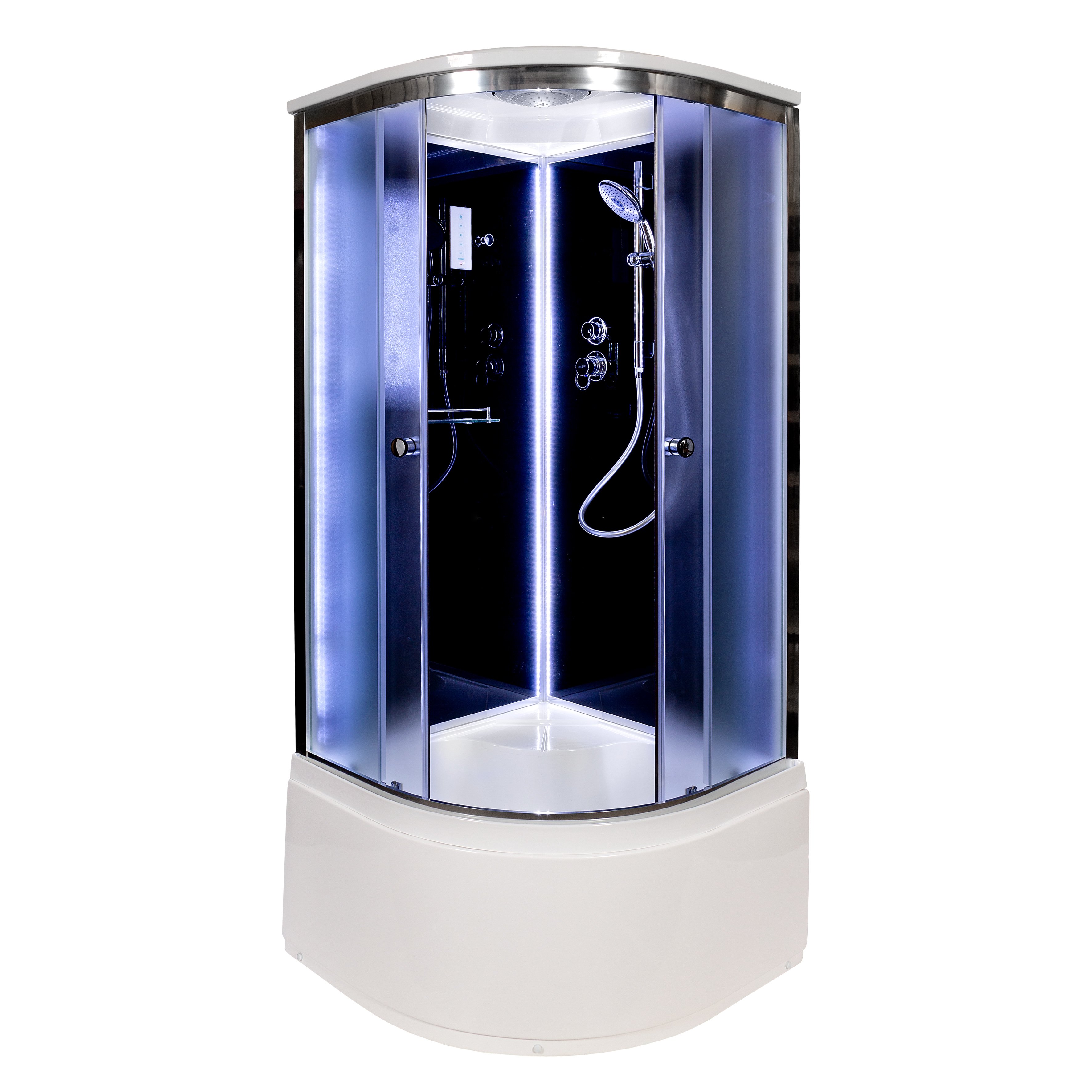 ЕМ1511 L с электрикой (эл.) Душевая кабина DETO Серия EM B10S LED BLACK - Вид №1