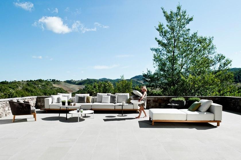 TRIBÙ Модульный садовый диван с водоотталкивающими подушками Vis à vis sofa sun-id-1365364 - Вид №10