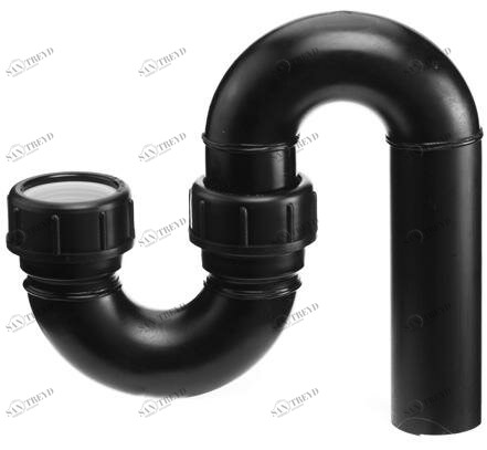 SANIT 152305010075 Сифон, ПЭ-сток перпендикулярно 