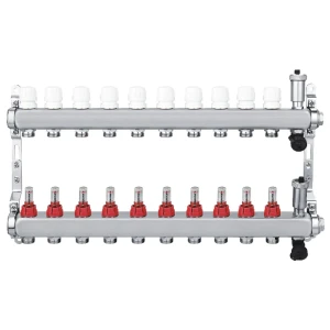 Коллекторная группа СПЕЦ с расходомерами для теплого пола 10 выходов 89351132