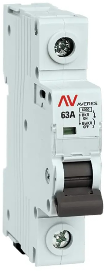 Автоматический выключатель EKF Averes AV 63А для защиты электросетей 88883161