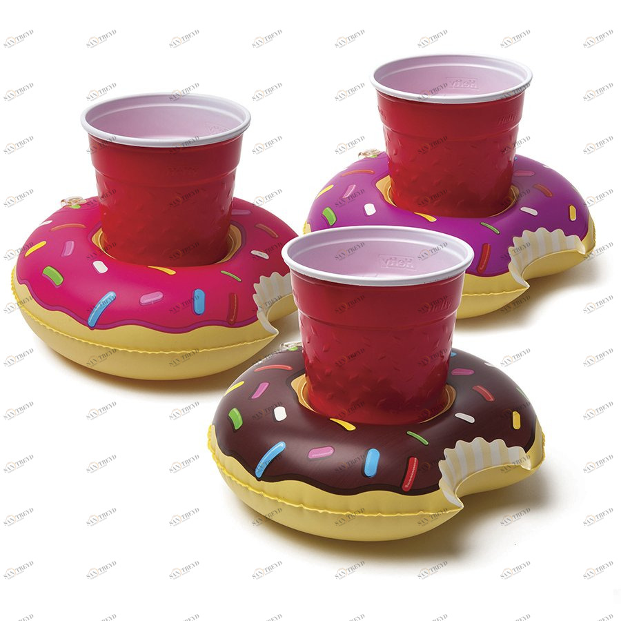 Набор подстаканников для бассейна donut 3 шт BIGMOUTH ДИЗАЙНЕРСКИЕ 299848 Бежевый;коричневый 